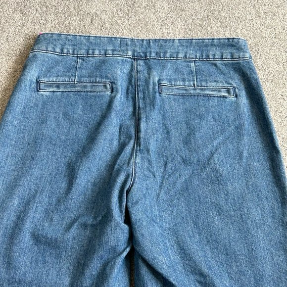 Point Sur Jeans Point Sur X J Crew Wide Leg Cropped Denim Jeans